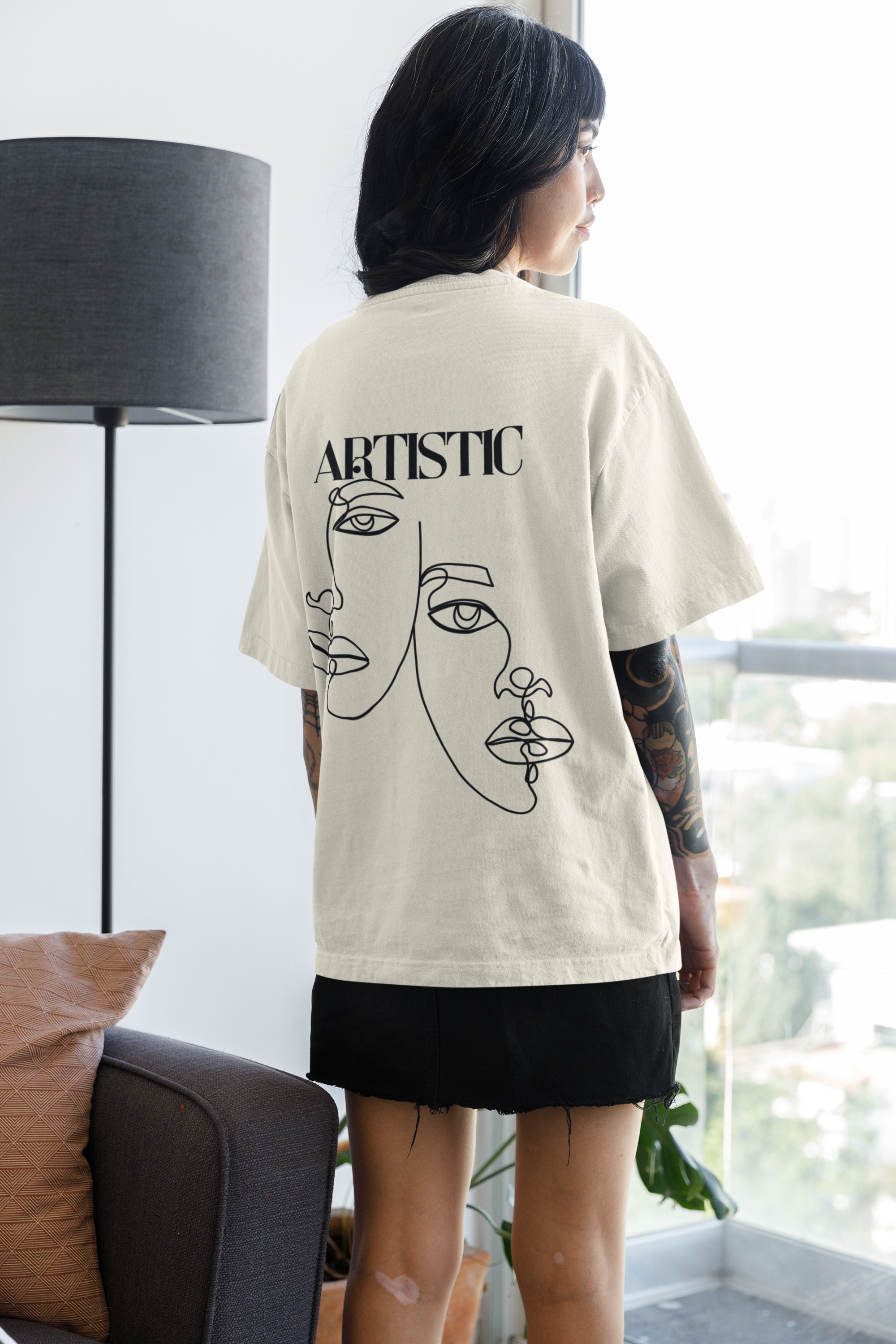 “ARTISTIC AURA” Oversized Unisex Tee