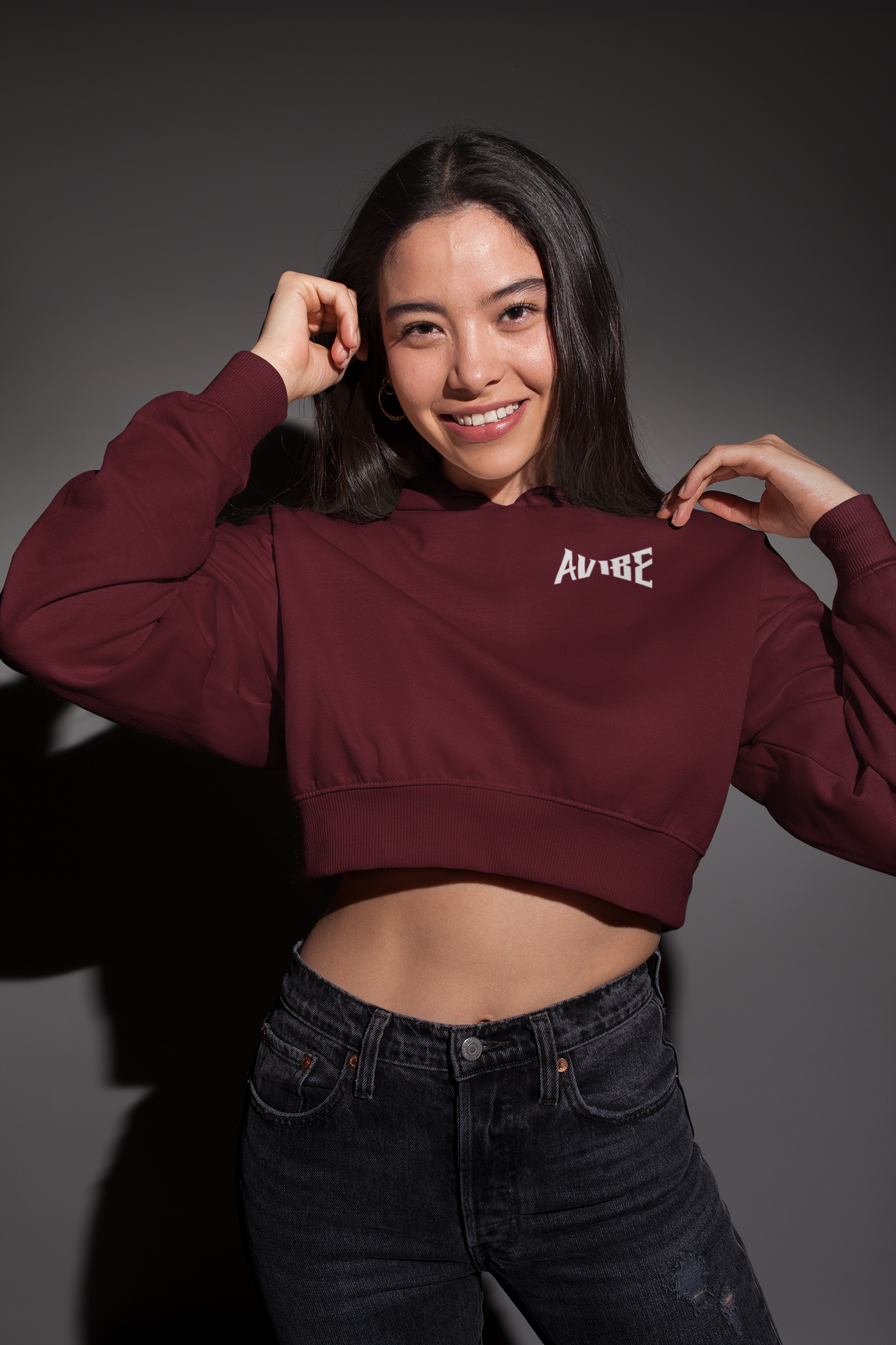 A’VIBE Cropped Hoodie – Rusted Vibe