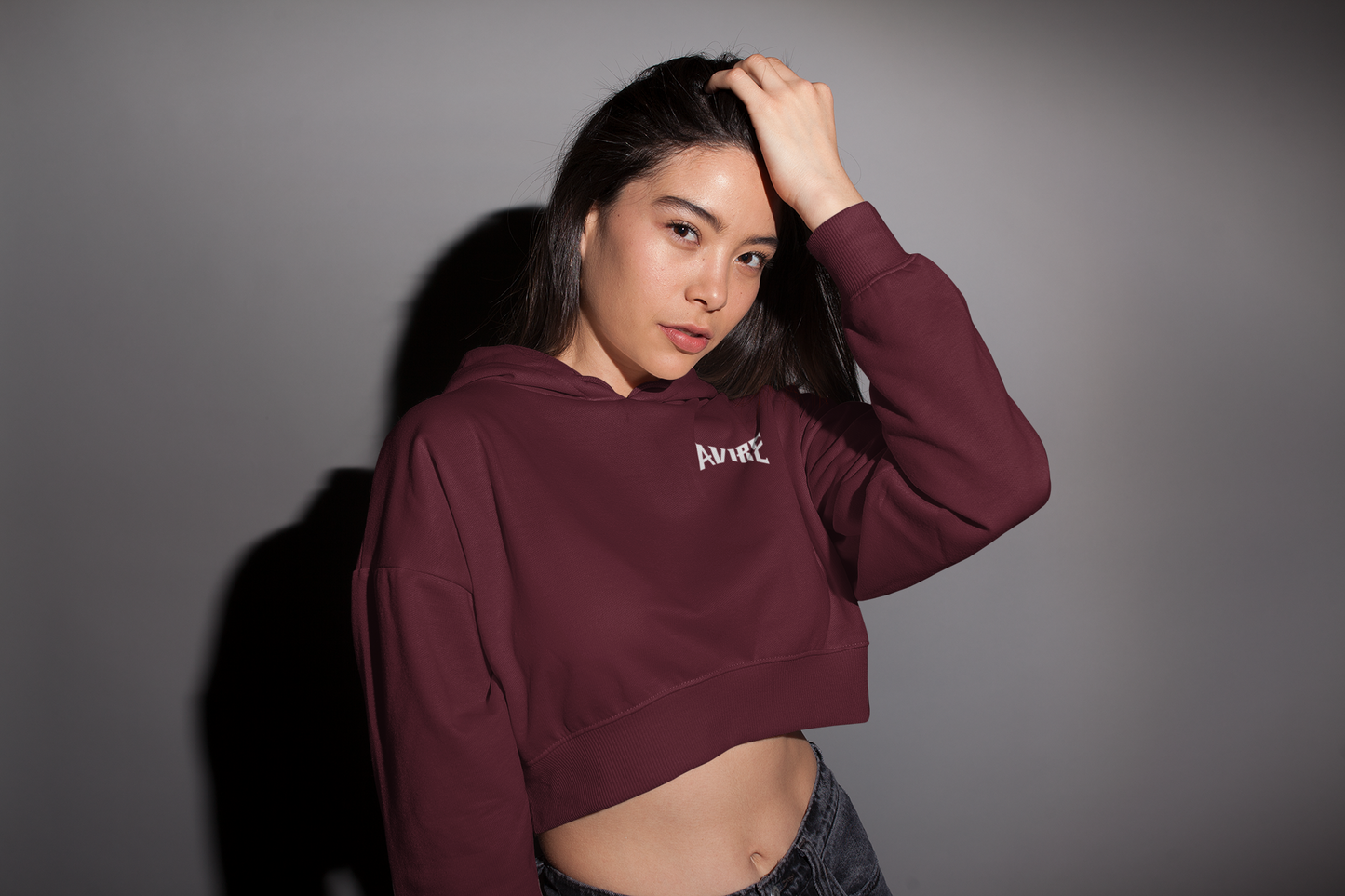 A’VIBE Cropped Hoodie – Rusted Vibe