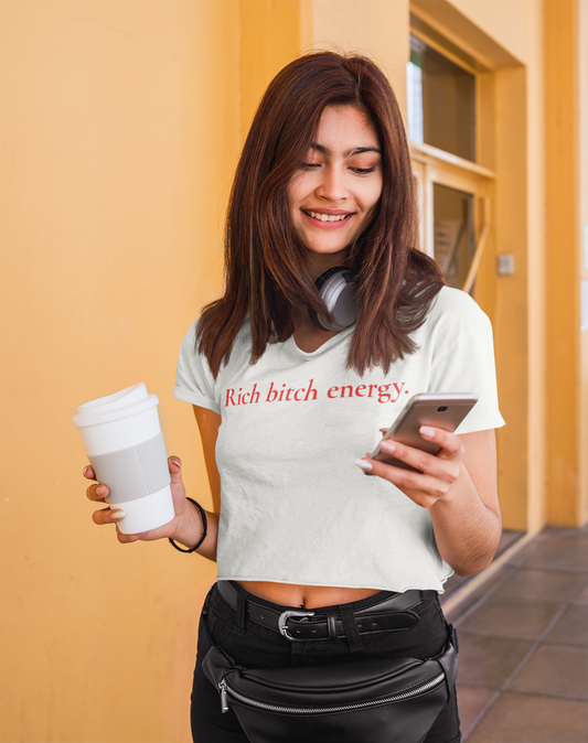 Rich Bitch Energy Cropped Tee