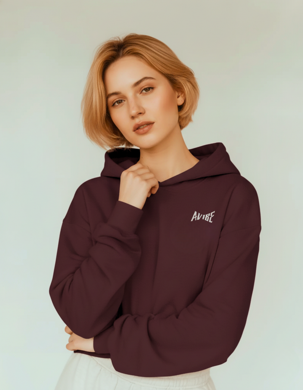 A’VIBE Cropped Hoodie – Rusted Vibe