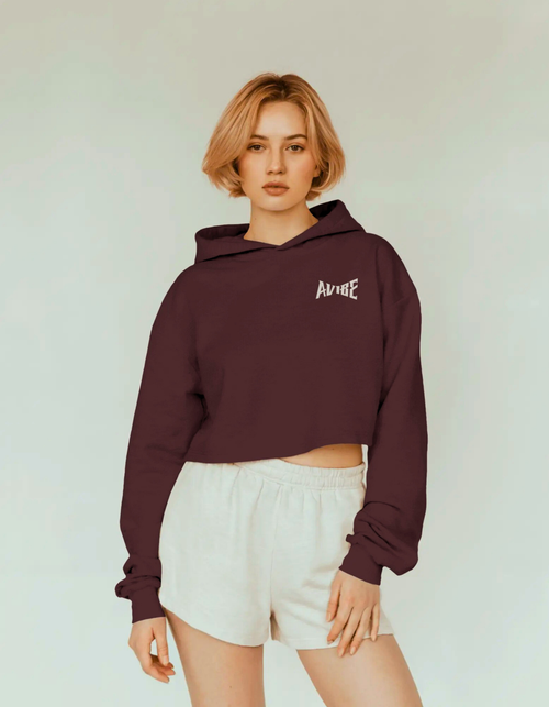 A’VIBE Cropped Hoodie – Rusted Vibe