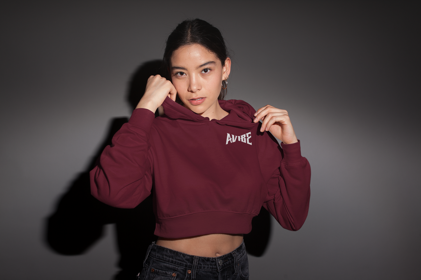 A’VIBE Cropped Hoodie – Rusted Vibe