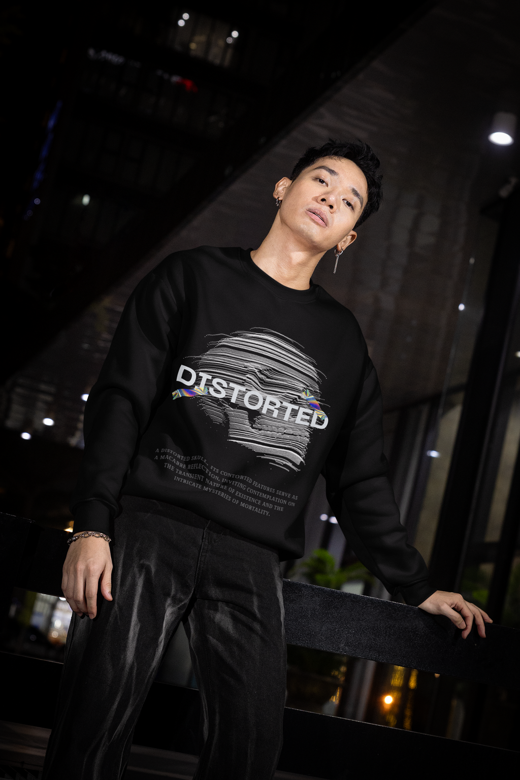 Distorted Skull Sweatshirt