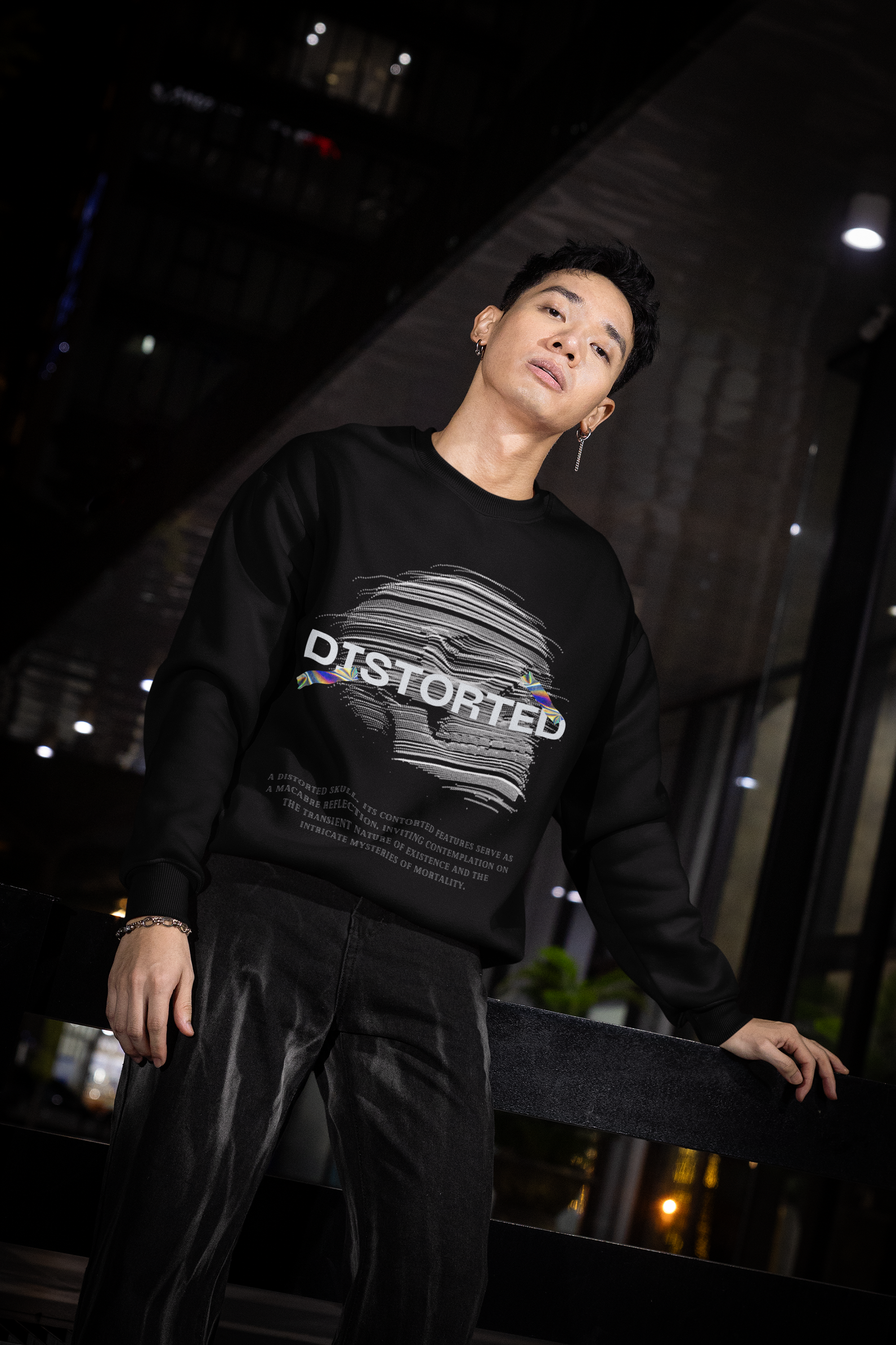 Distorted Skull Sweatshirt