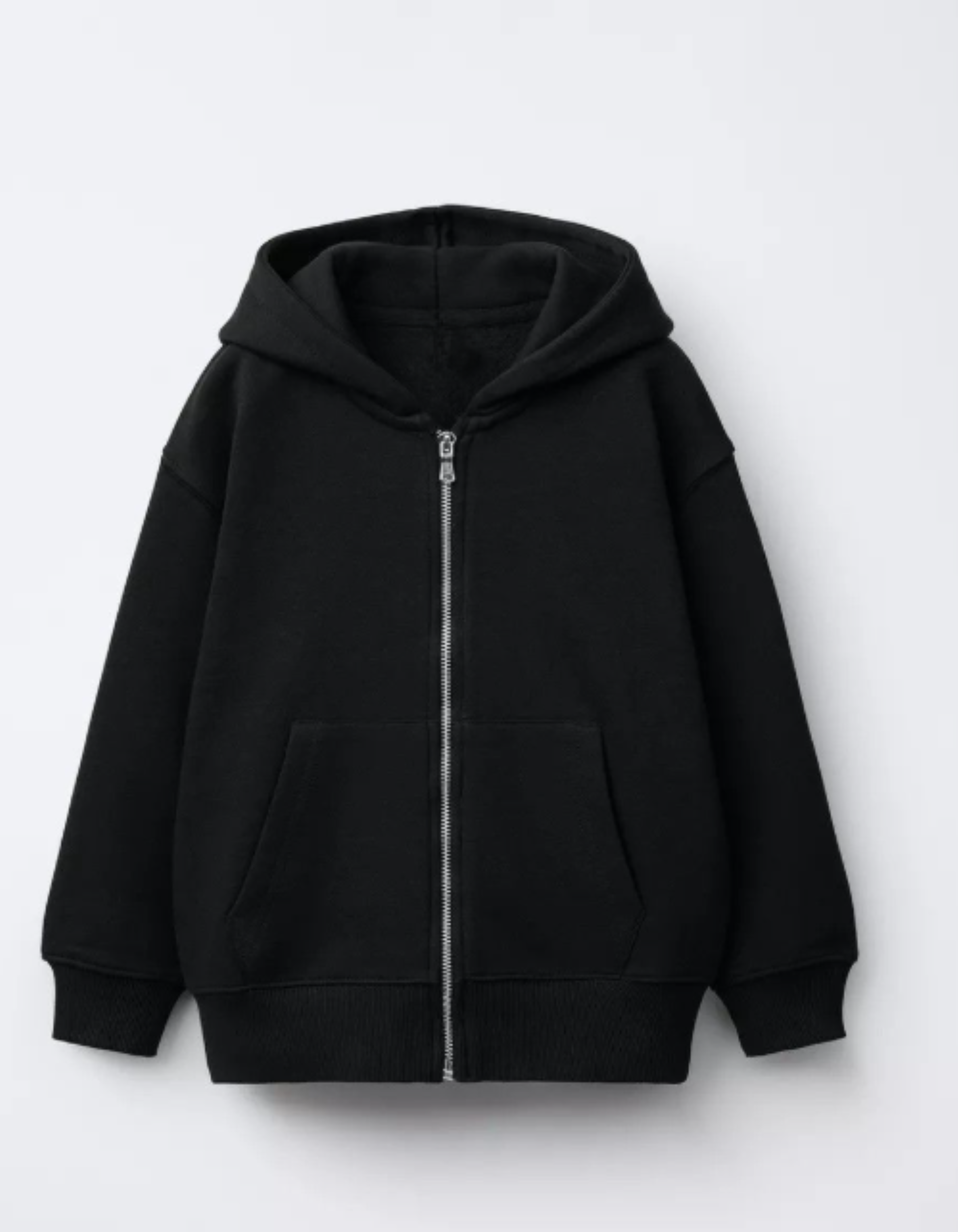 Black Zipper Hoodie
